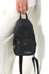 M 1034 Mega Bag Unisex Göğüs Çapraz Çanta, Body Bag Siyah