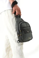 M 1034 Mega Bag Unisex Göğüs Çapraz Çanta, Body Bag Gri