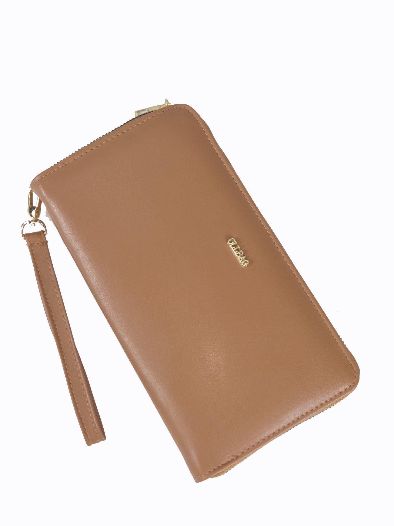 OLLBAG 1018 Cilt Büyük Boy Cüzdan / Clutch Çanta Taba