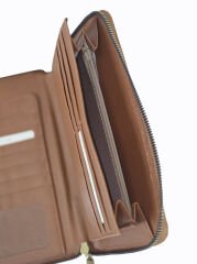 OLLBAG 1018 Cilt Büyük Boy Cüzdan / Clutch Çanta Taba