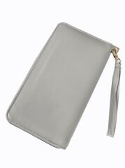 OLLBAG 1018 Cilt Büyük Boy Cüzdan / Clutch Çanta Gri