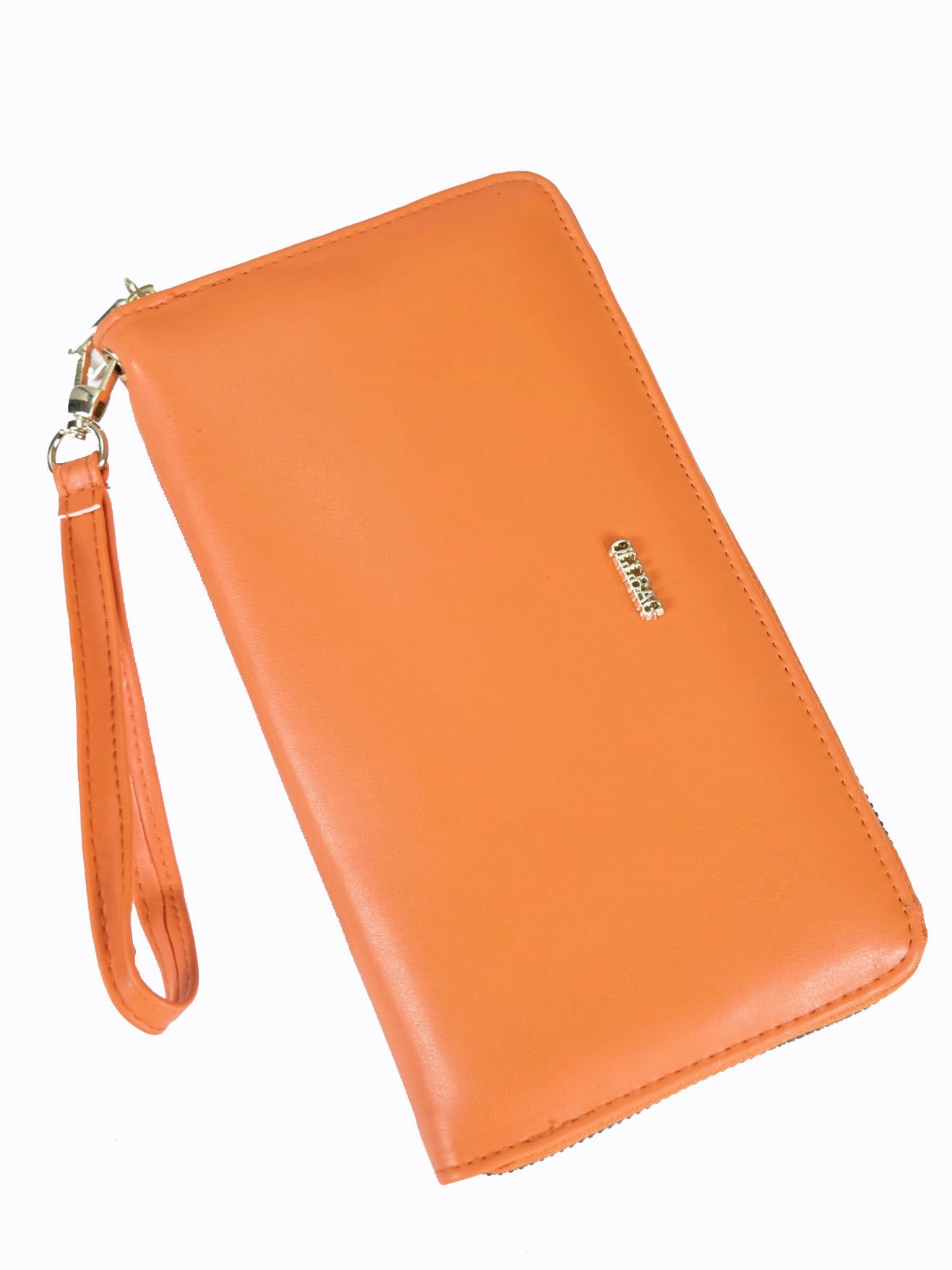 OLLBAG 1018 Cilt Büyük Boy Cüzdan / Clutch Çanta Turuncu