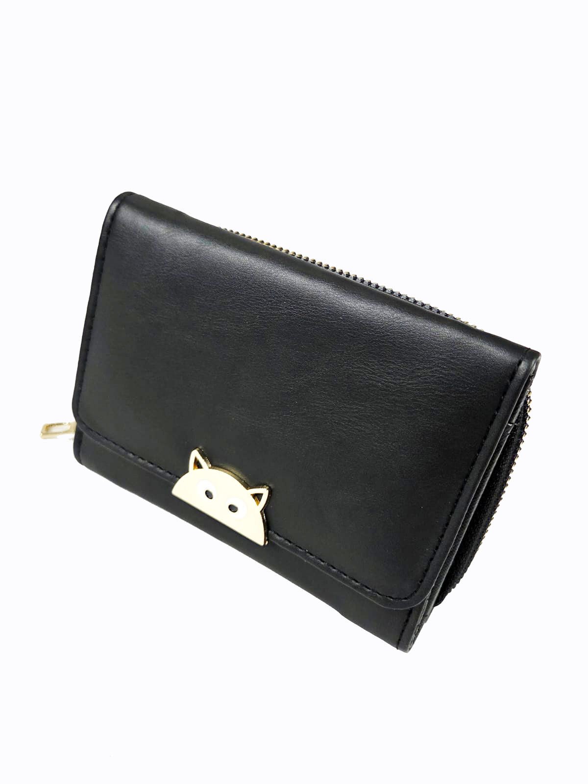 OLLBAG 1026 Siyah Çıtçıtlı Kartlık Cüzdan – Kadın El Çantası