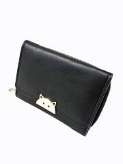 OLLBAG 1026 Siyah Çıtçıtlı Kartlık Cüzdan – Kadın El Çantası