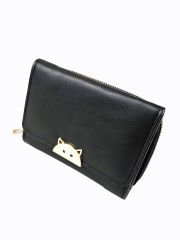 OLLBAG 1026 Siyah Çıtçıtlı Kartlık Cüzdan – Kadın El Çantası