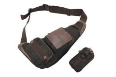 Ççs 30700-S Siyah Kanvas Kumaş Çapraz Çanta - Body Bag