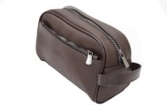 Adm Traş (Tıraş) Takımı Çantası, Suni Deri Seyahat Çantası Taba