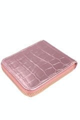 OLLBAG 1055 Suni Deri Kadın Cüzdan Kroko Gül Kurusu