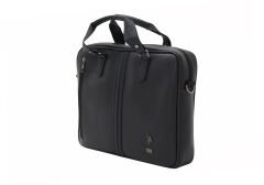 6753 Us Polo Assn Suni Deri, Omuz Askılı, Kulplu Evrak Çantası Siyah