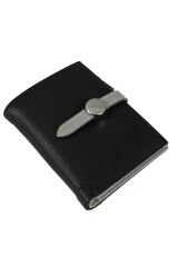 OLLBAG 2056 Suni Deri Kadın Cüzdan Siyah-Anakonda