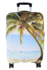 (My#93 Palmiye) VALİZ İÇİN KILIF Kabin Boy - Palmiye