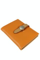 OLLBAG 2056 Suni Deri Kadın Cüzdan Turuncu