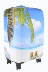 (My#94 Şezlong Palmiye) VALİZ İÇİN KILIF Kabin Boy - Şezlong Palmiye