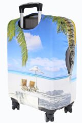 (My#94 Şezlong Palmiye) VALİZ İÇİN KILIF Kabin Boy - Şezlong Palmiye