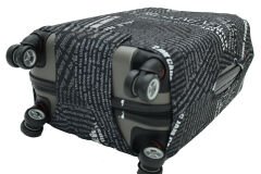 (My#04 Gazete) VALİZ İÇİN KILIF Gri - Kabin Boy