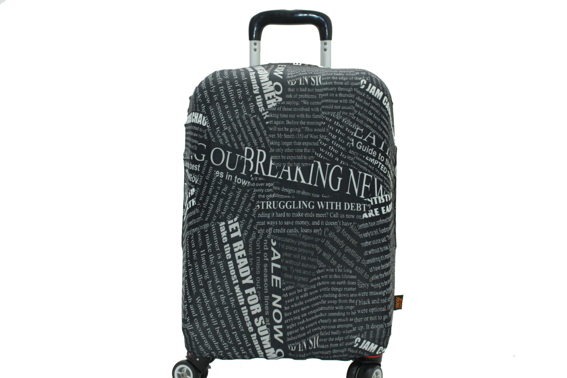 (My#04 Gazete) VALİZ İÇİN KILIF Gri - Büyük Boy