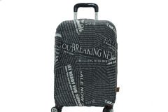 (My#04 Gazete) VALİZ İÇİN KILIF Gri - Büyük Boy