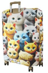 (My#148 SEVİMLİ KEDİLER) VALİZ İÇİN KILIF