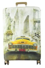 (My#146 NEWYORK TAXI) VALİZ İÇİN KILIF