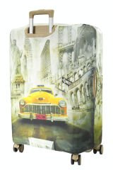 (My#146 NEWYORK TAXI) VALİZ İÇİN KILIF