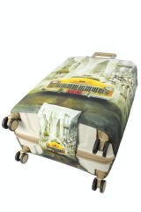 (My#146 NEWYORK TAXI) VALİZ İÇİN KILIF