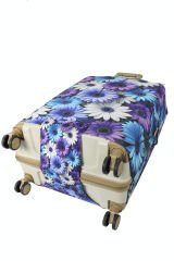 (My#145 MOR ÇİÇEKLER) VALİZ İÇİN KILIF