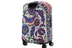 (My#58 Çini) VALİZ İÇİN KILIF Beyaz - Kabin Boy